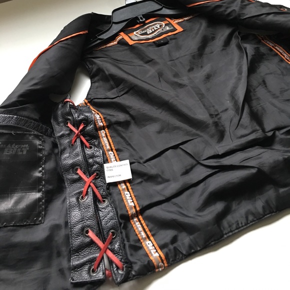 CUSTOM BILT Highway 1 moto leather black vest szS - Picture 4 of 7